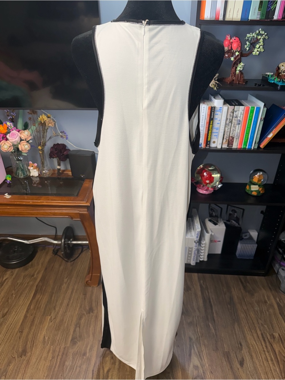 Zara Cream Sleeveless Maxi Dress/ NWOT - Picture 3 of 6